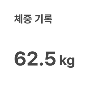 린다이어트 앱 체중 기록 카드 예시